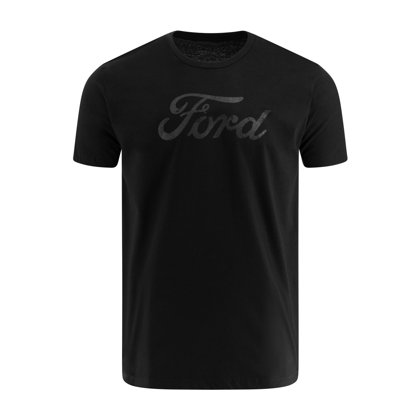 Black t-shirt with 'Ford' logo on a white background